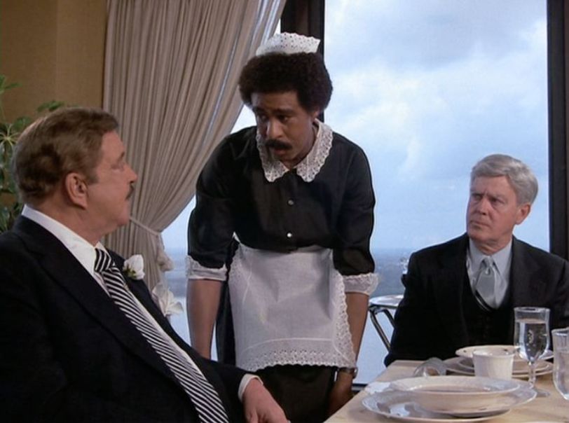 "What's with the huge mustache? I didn't authorize the hiring of Italian women!"